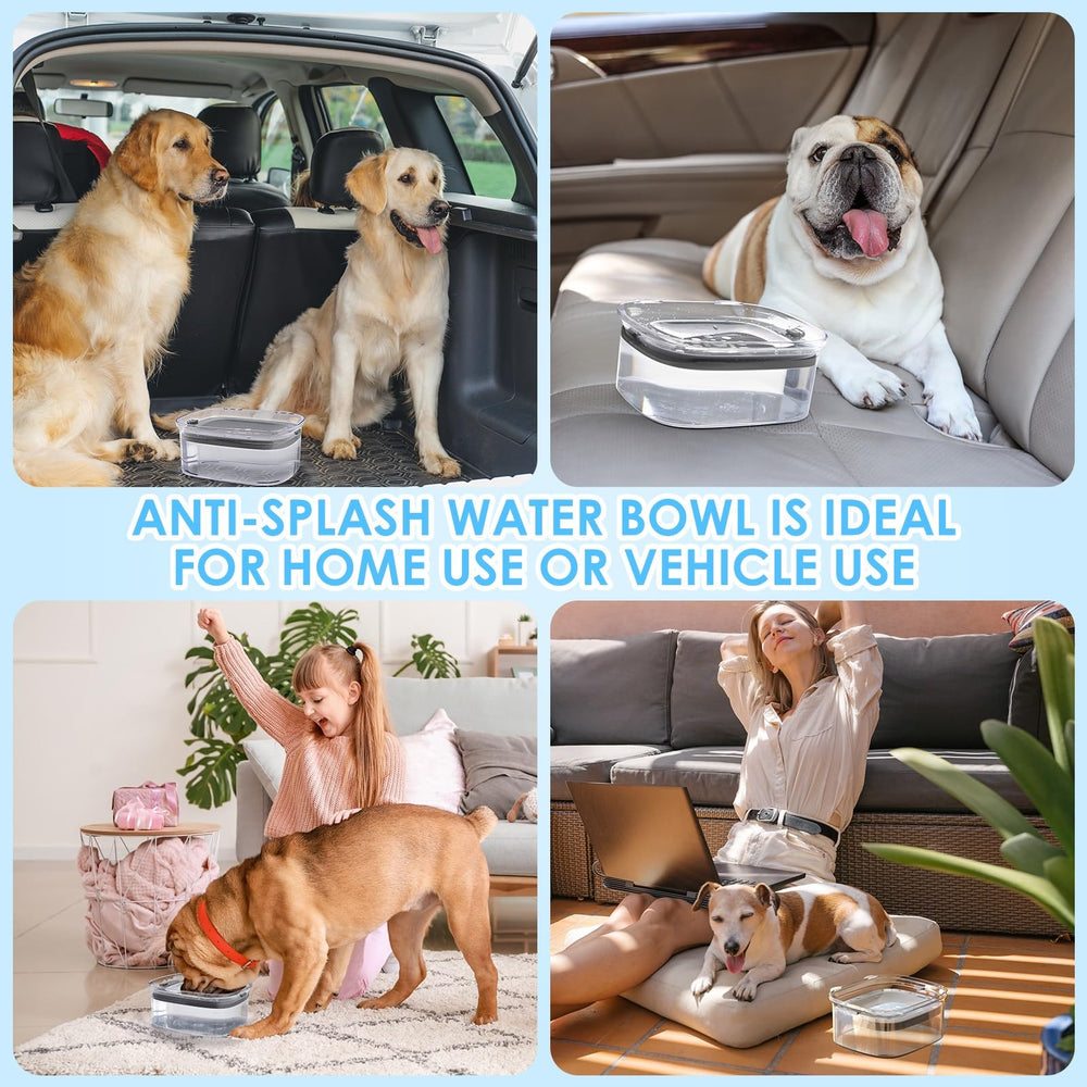AONKEY 3L dog water bowl gray color blends with any space.