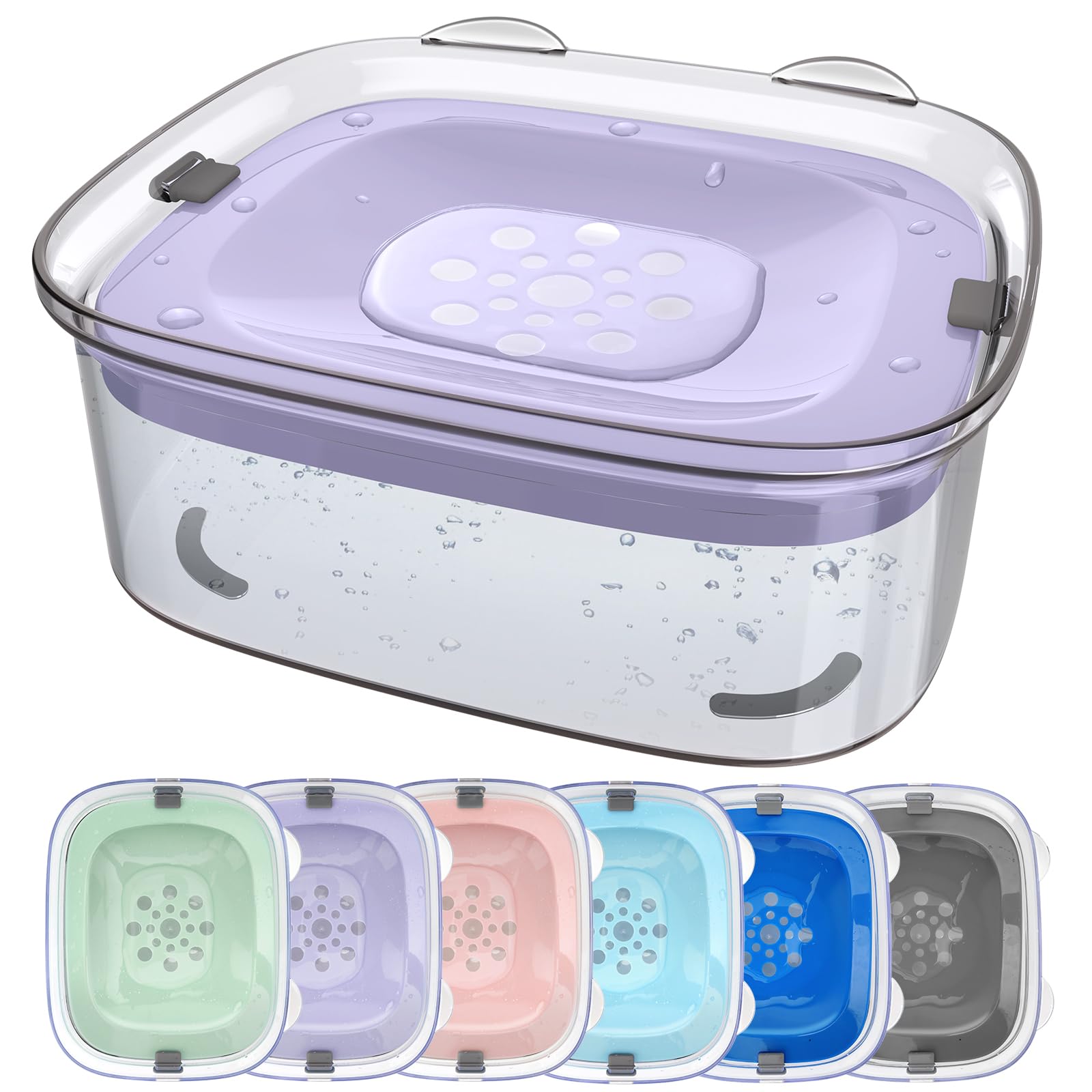 AONKEY 3L no-spill dog bowl top view shows large capacity for all-day hydration.
