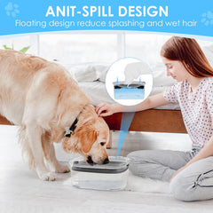 AONKEY 3L dog water bowl transparent body shows water level and cleanliness.