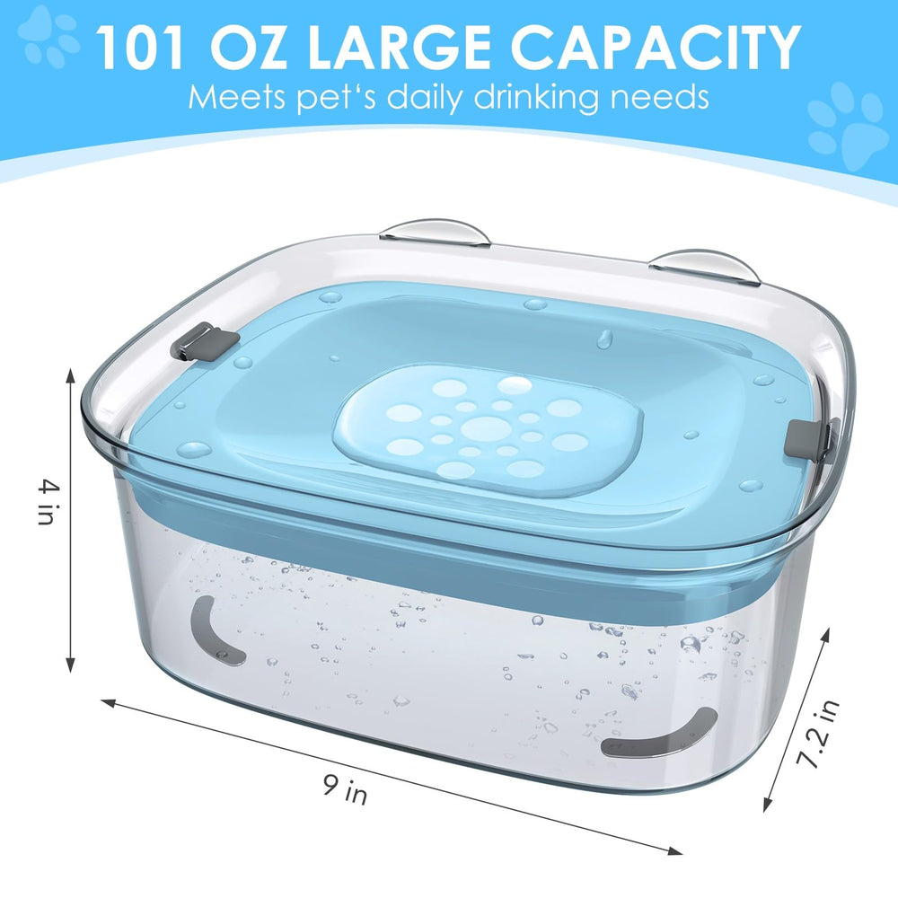 AONKEY dishwasher-safe dog water bowl image communicates easy cleaning after messy meals.