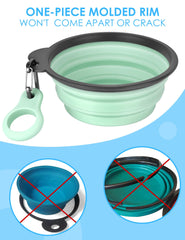 AONKEY foldable silicone bowl collapses flat for lightweight backpack packing.