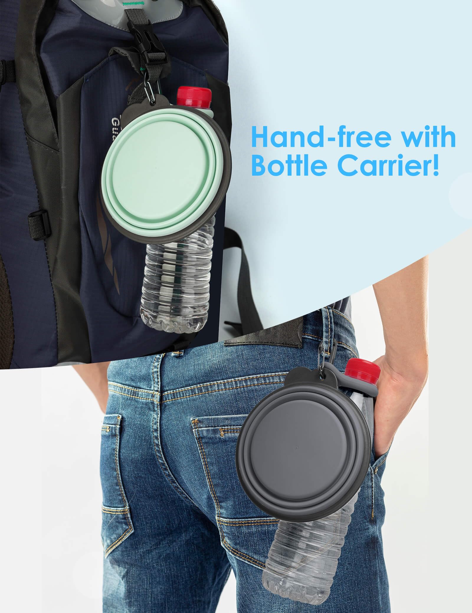 AONKEY portable water bowl ideal for hiking and park outings.