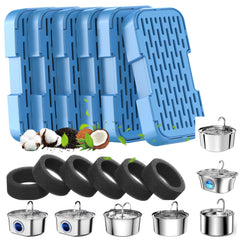 AOOGITF cat fountain filter with ultra-fine fiber close-up for debris capture.