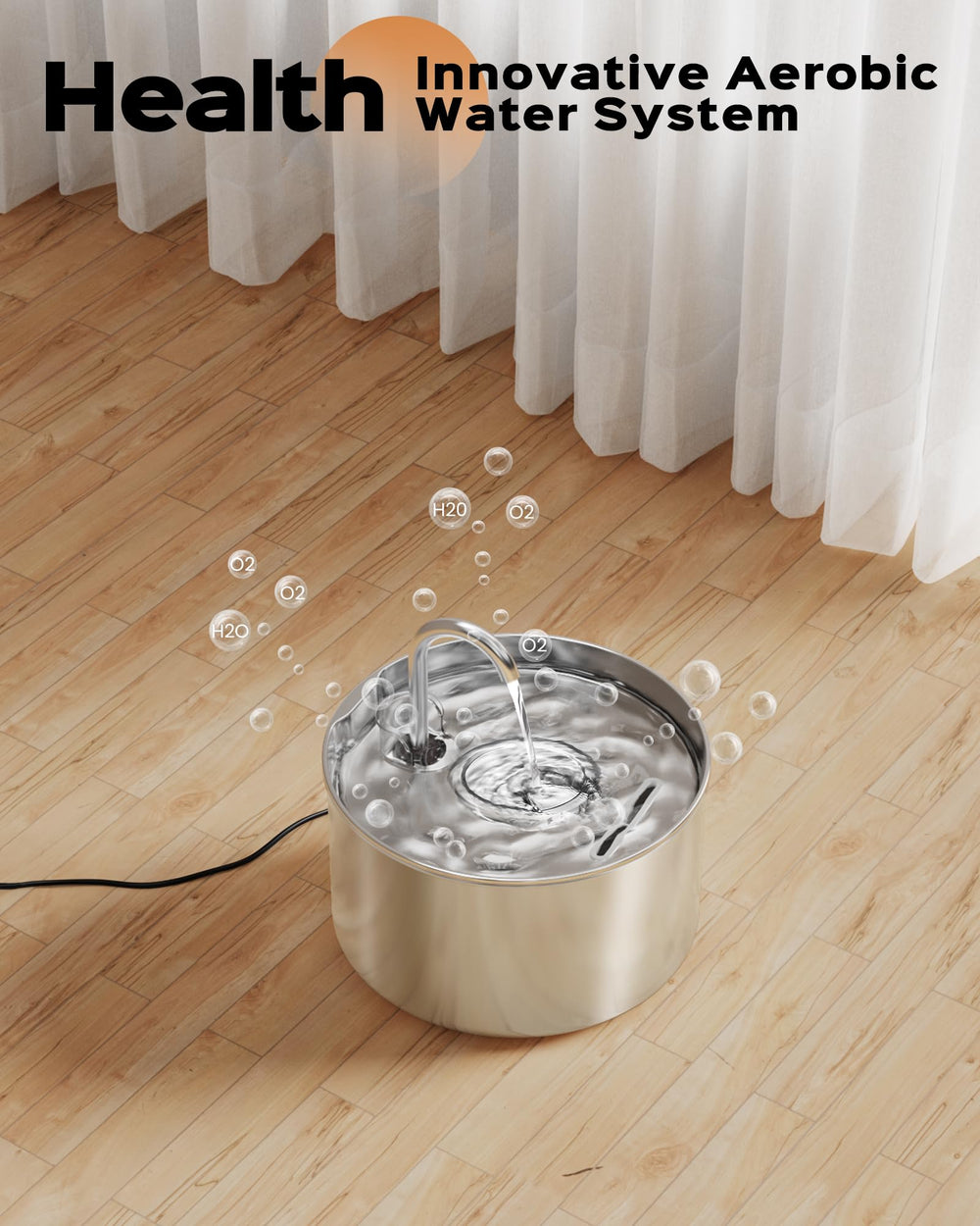 AOOGITF cat fountain quiet operation reduces household noise during use.