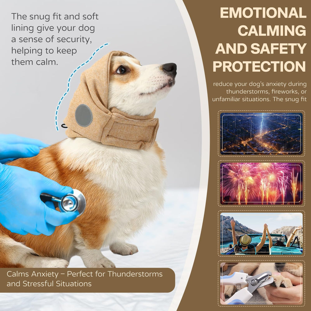 AOOLMOL dog ear muffs used during bathing to keep ears dry