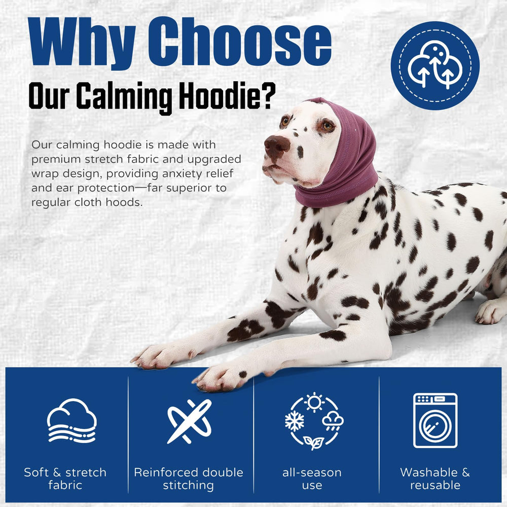 AOOLMOL dog head muffs ear protection highlights calming effect for loud events