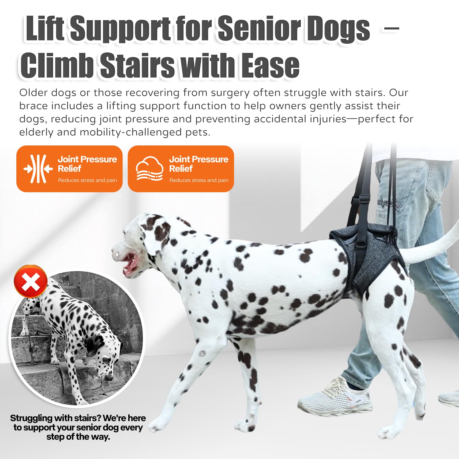 AOOLMOL dog sling easy wear across stairs and car rides