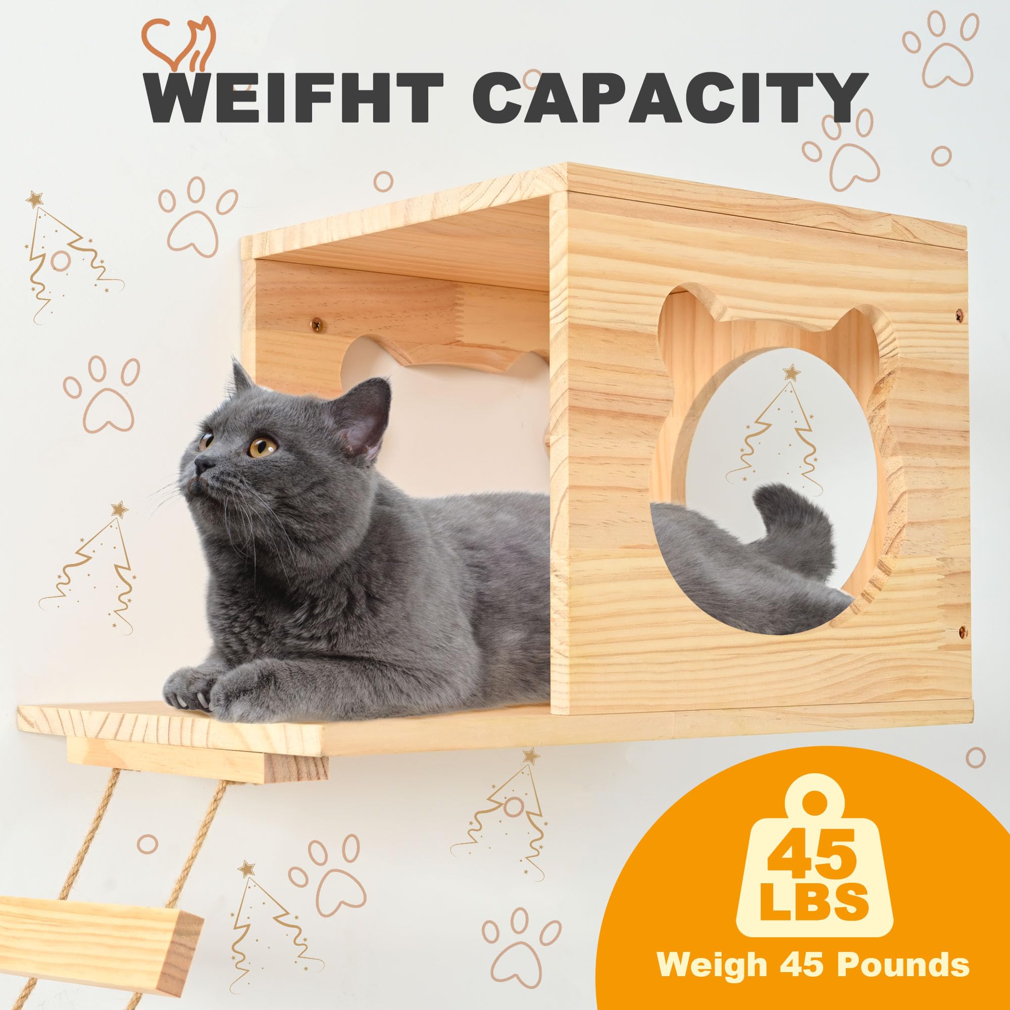 Aoparts PETKABOO cat ladder and platform enabling multi-level exploration and rest.