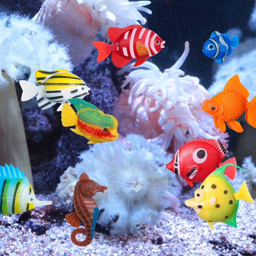 Aoriher 40-piece set provides a varied mix for a lively undersea scene.