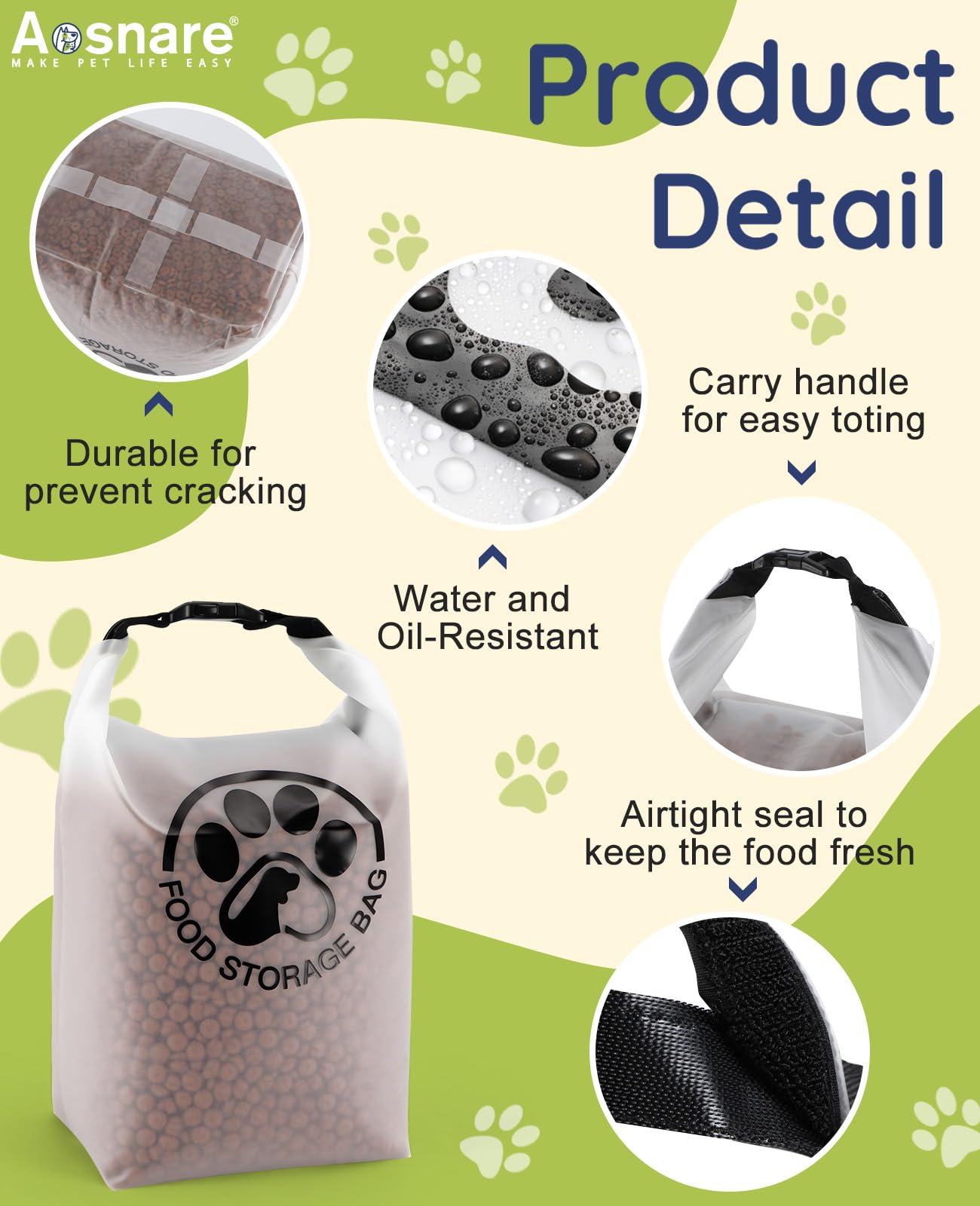 Aosnare easy-clean surface for quick wipes and refills.