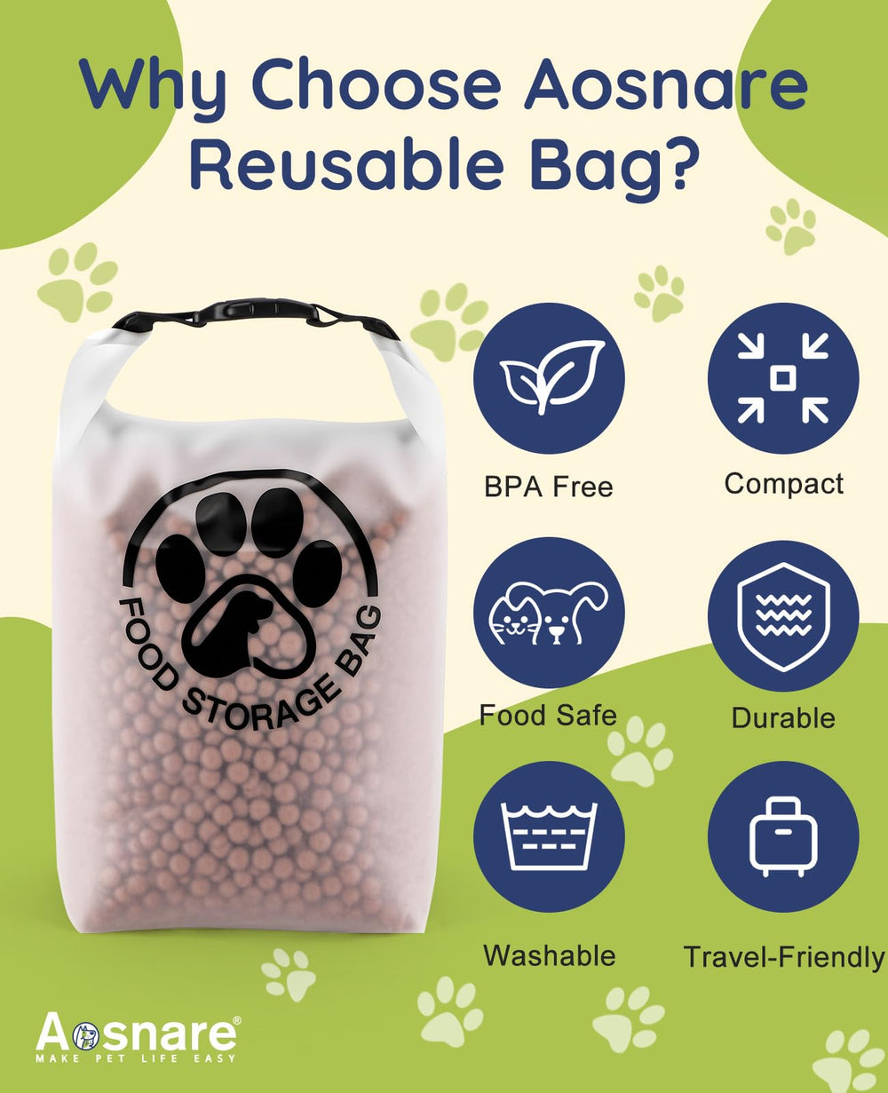 Aosnare tear-resistant waterproof material protects kibble in any weather.