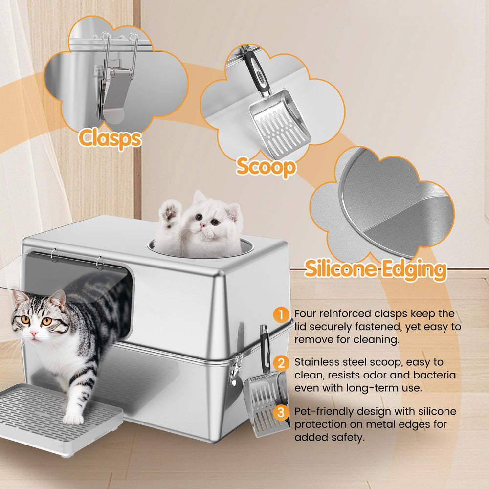 Aothey anti-slip pads for litter box protect floors during use.