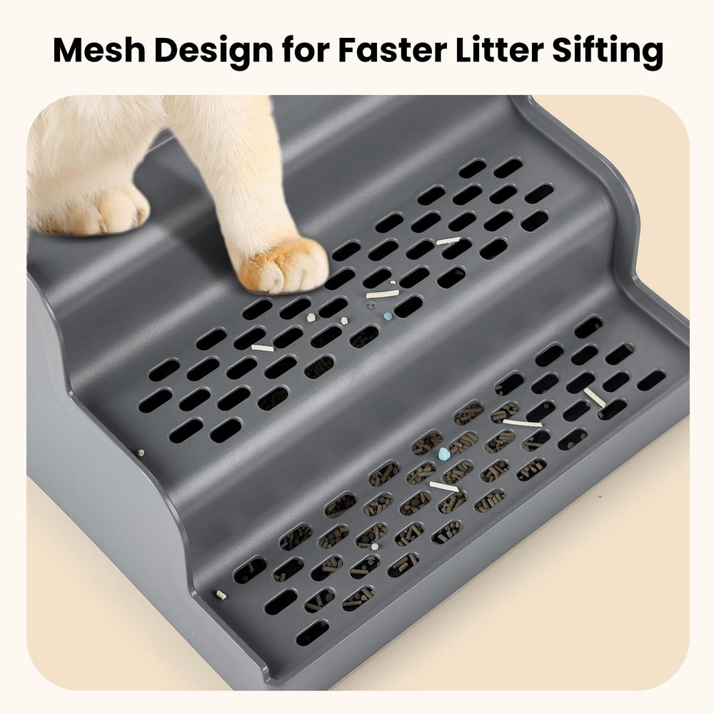 Aothey Litter Box Step has a dirt-resistant surface for easy cleaning.