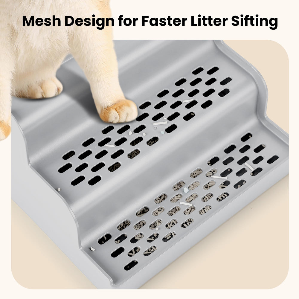 Aothey Litter Box Step fits most standard litter boxes for versatile use.
