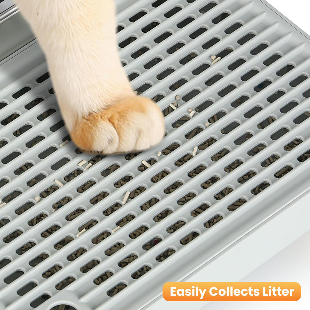 Aothey Litter Box Step sturdy wooden base enhances grip and durability.