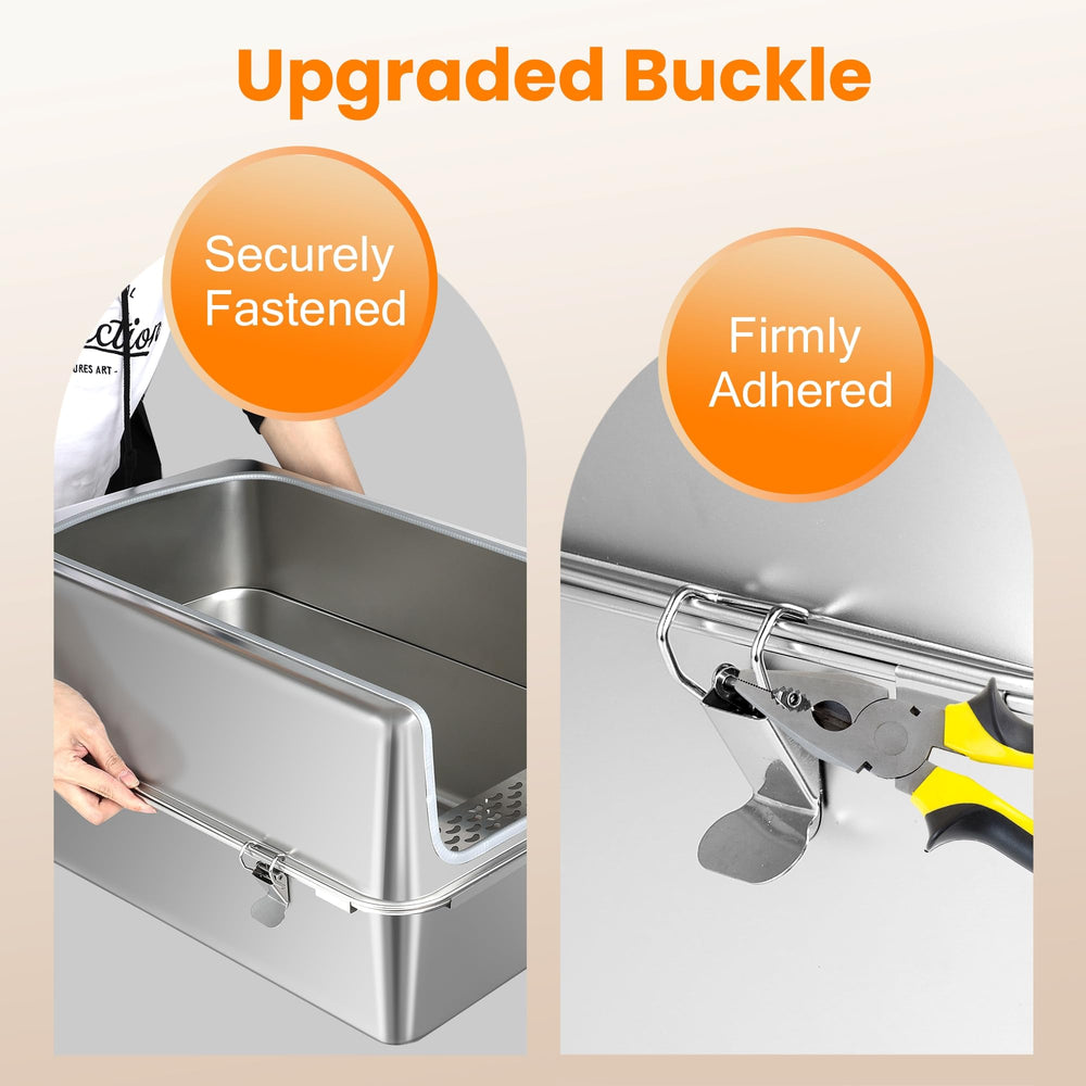 Aothey litter mat included helps trap loose litter at entry.