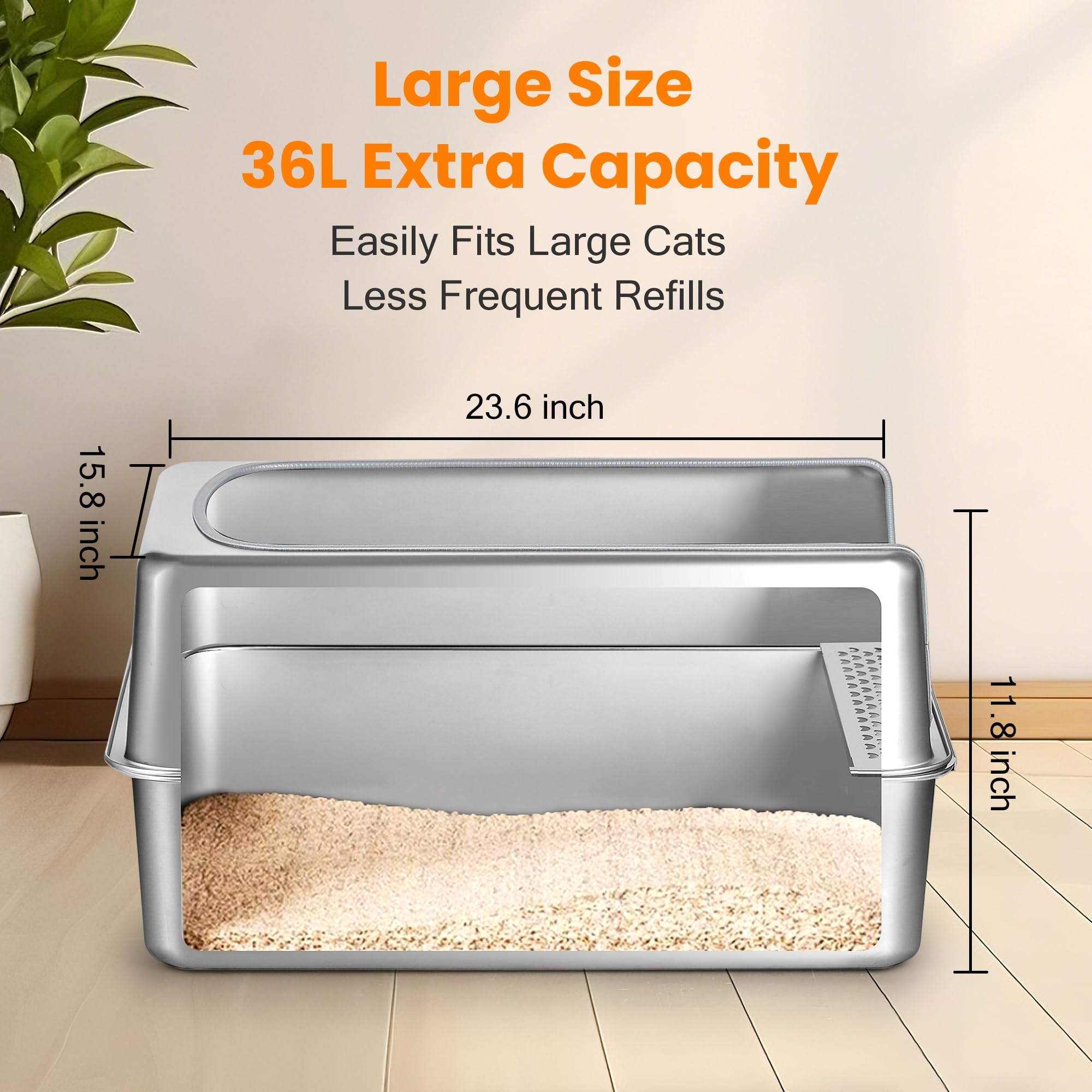 Aothey XL enclosed litter box designed for large cats.