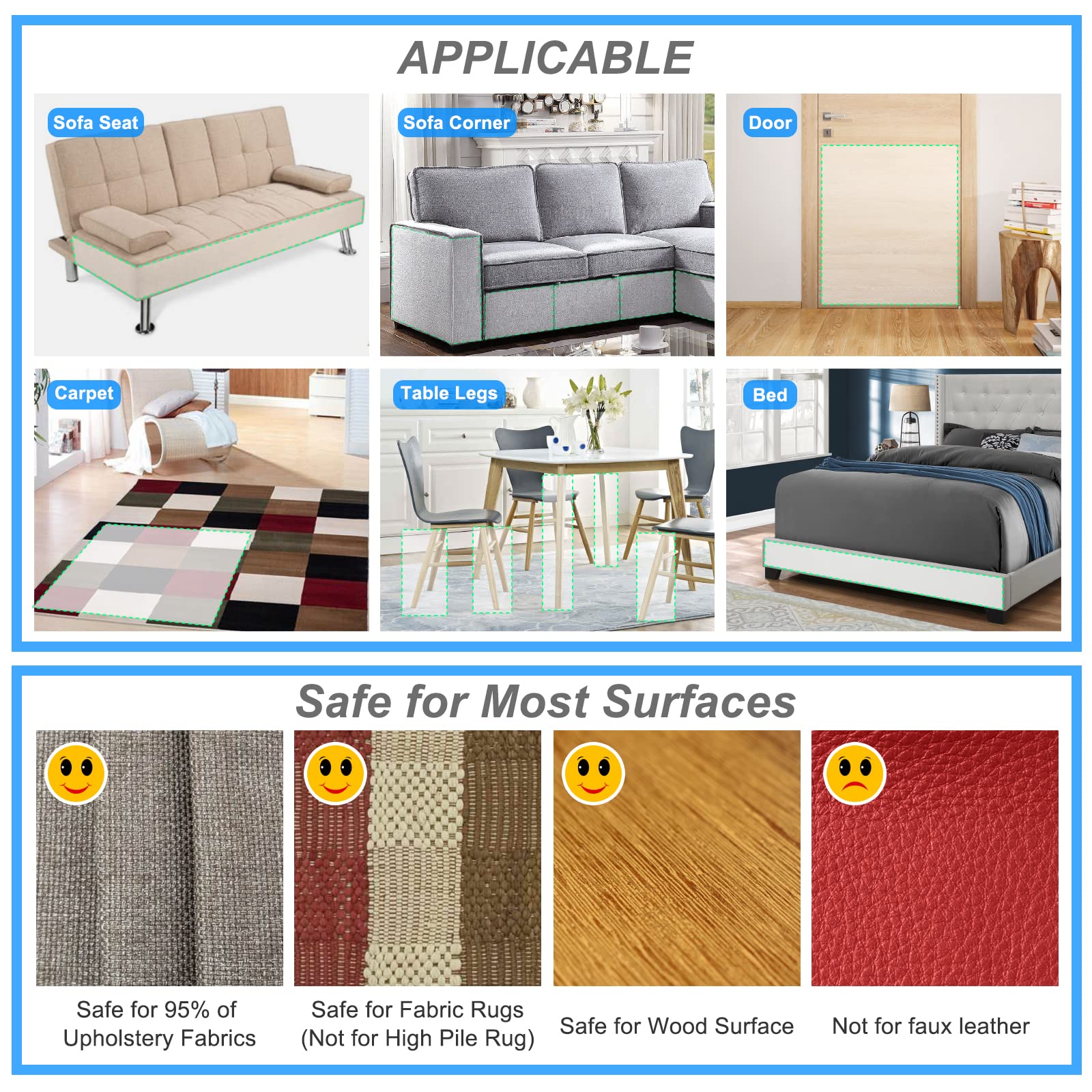 AOUKAR bend-around contours capability protects couches around curves