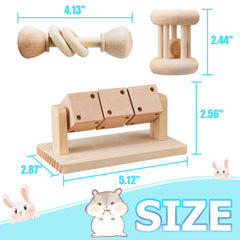 AOWPFVV wooden hamster toy rotation-cubes image promoting daily exercise.