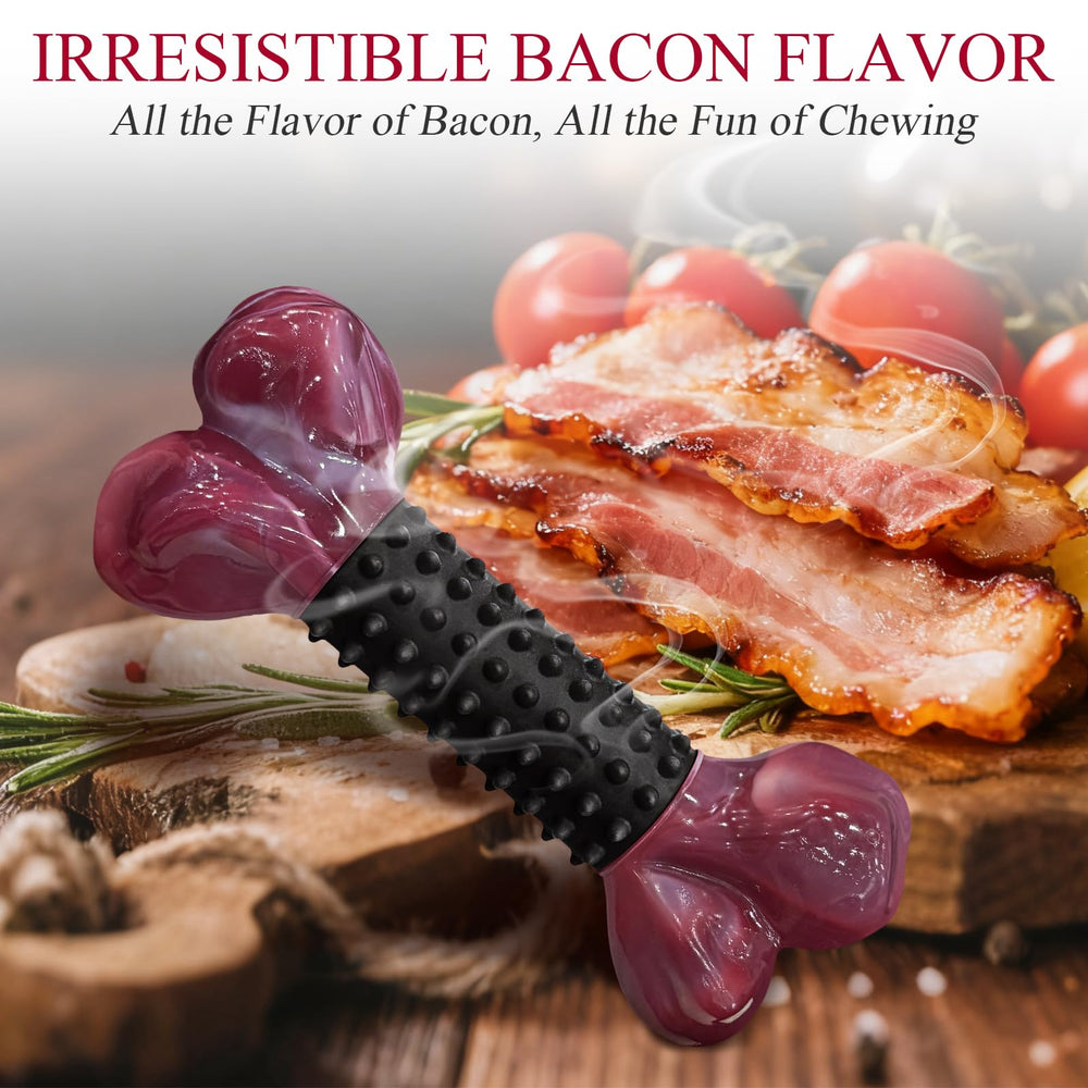 Apasiri bacon-flavored dog toy to entice chewing and play
