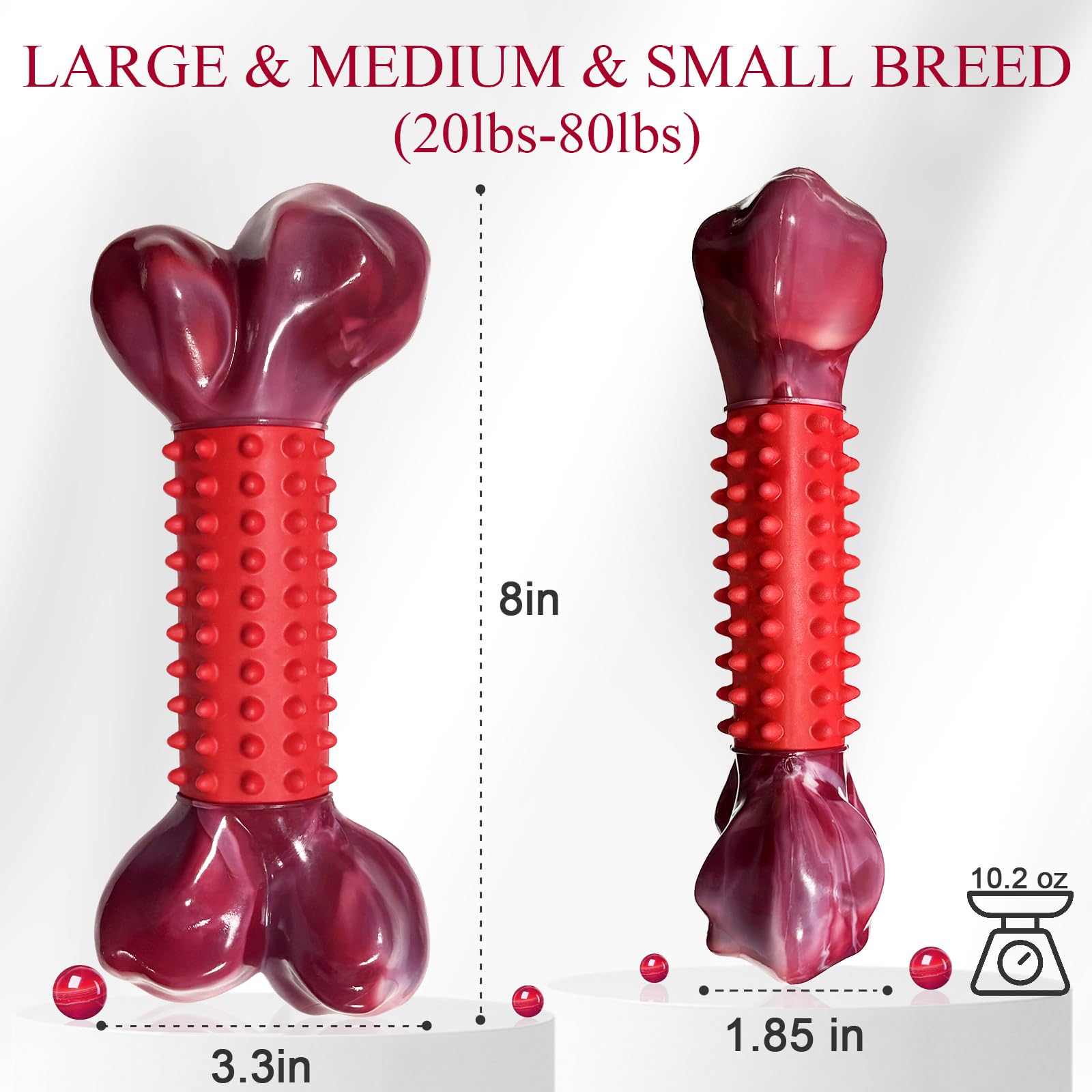 Apasiri beef flavor 8in teeth-brush center emphasizes dental-cleaning texture