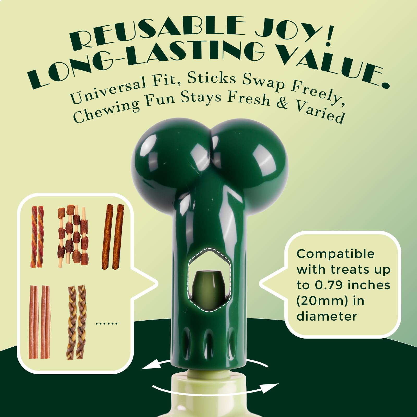 Apasiri bone-shaped holder leverages instinct for durable, familiar chewing.