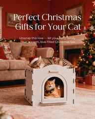 Apasiri cat house compact-dimensions photo highlights space-saving size for small rooms
