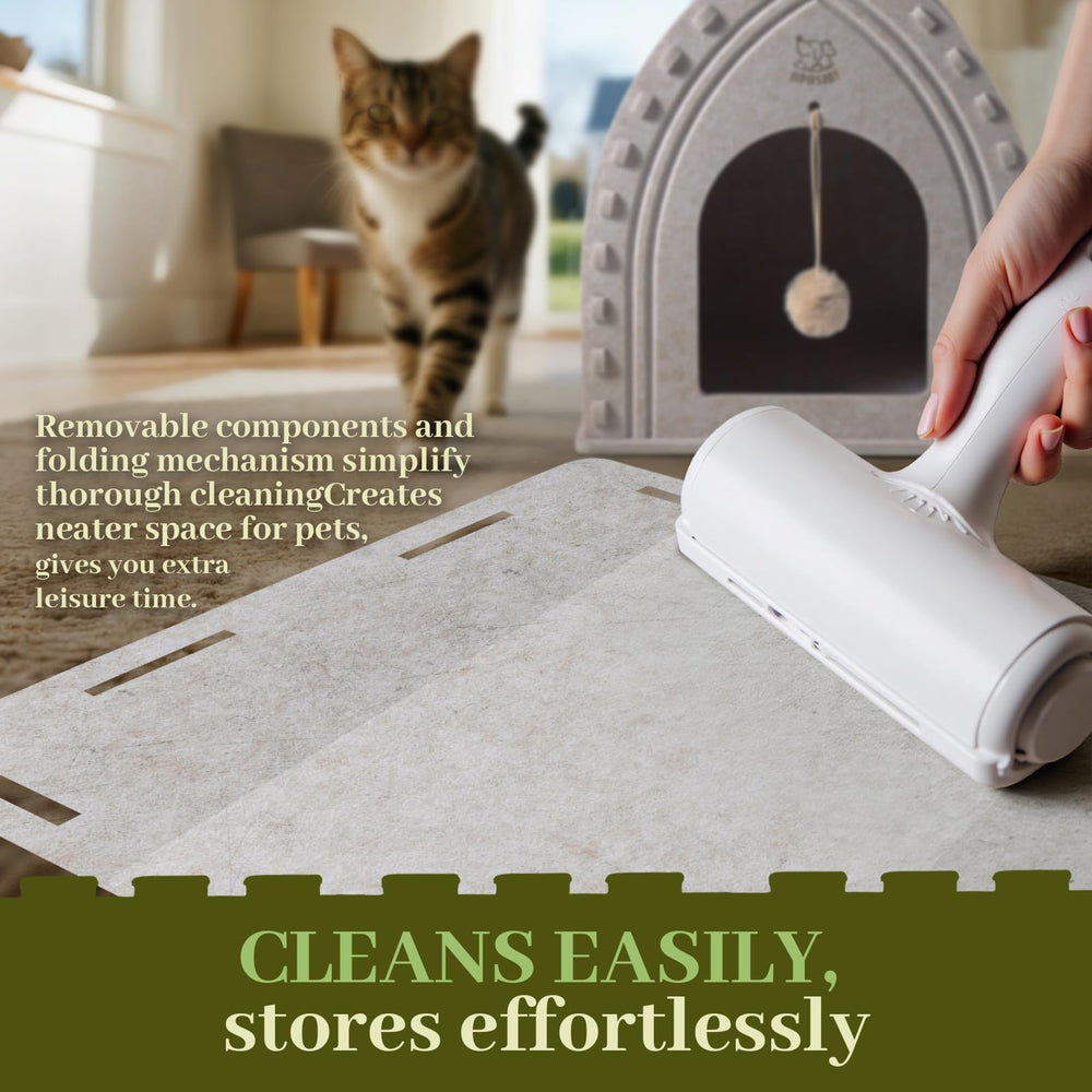 Apasiri cat house easy-clean material resists shedding for fast maintenance.
