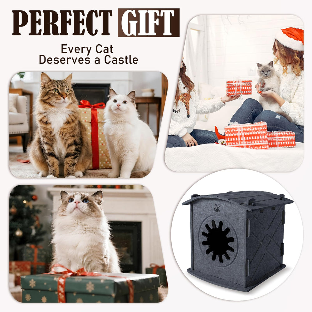 Apasiri Cat House easy-clean surface highlights quick fur removal
