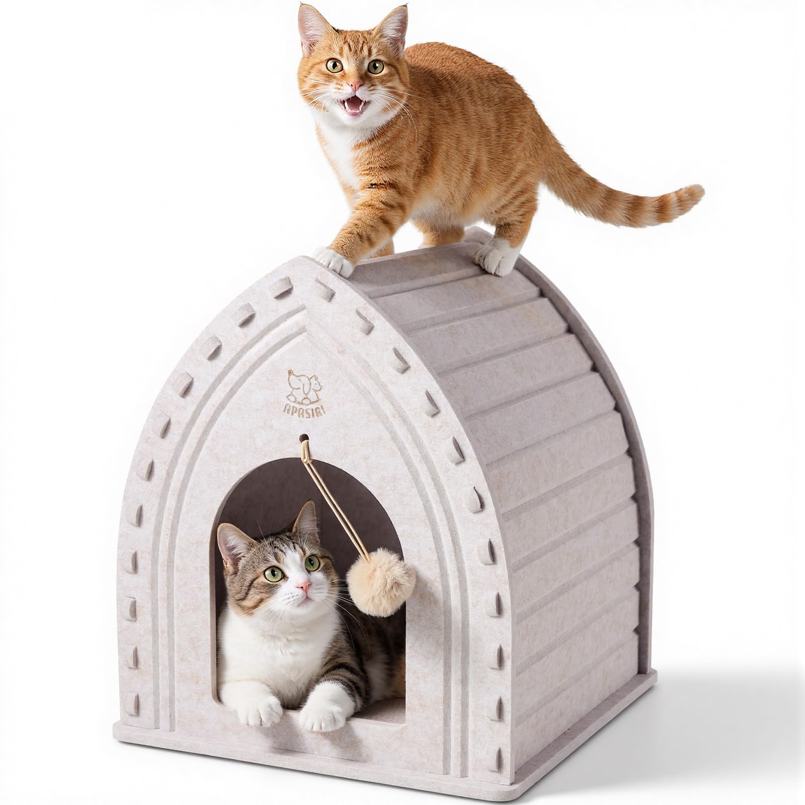 Apasiri cat house indoor warmth insulation keeps cats cozy indoors.