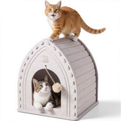 Apasiri cat house indoor warmth insulation keeps cats cozy indoors.