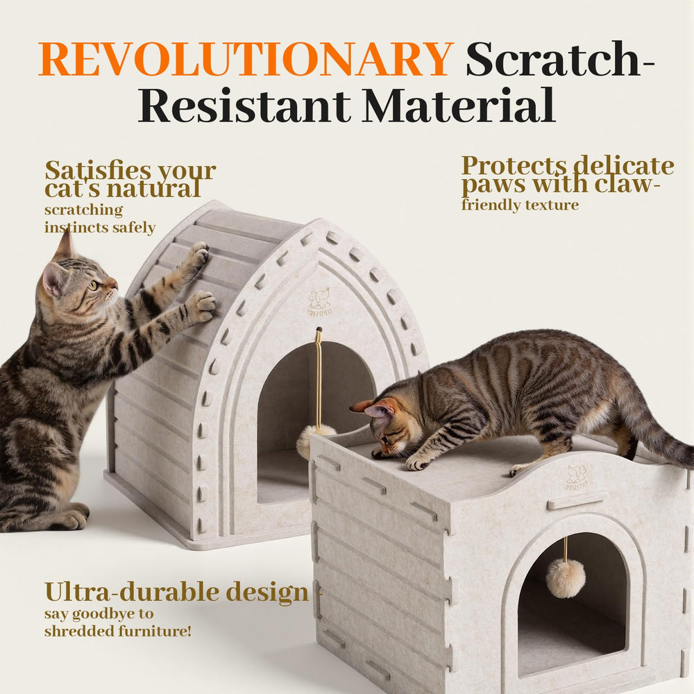 Apasiri comforting enclosed retreat reduces noise and provides a calm space for anxious cats.