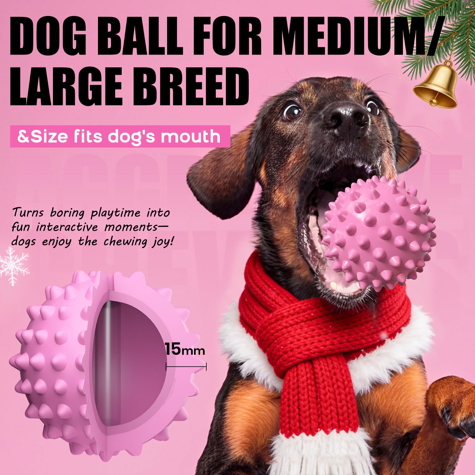 Apasiri durable rubber dog ball withstands aggressive chewers.