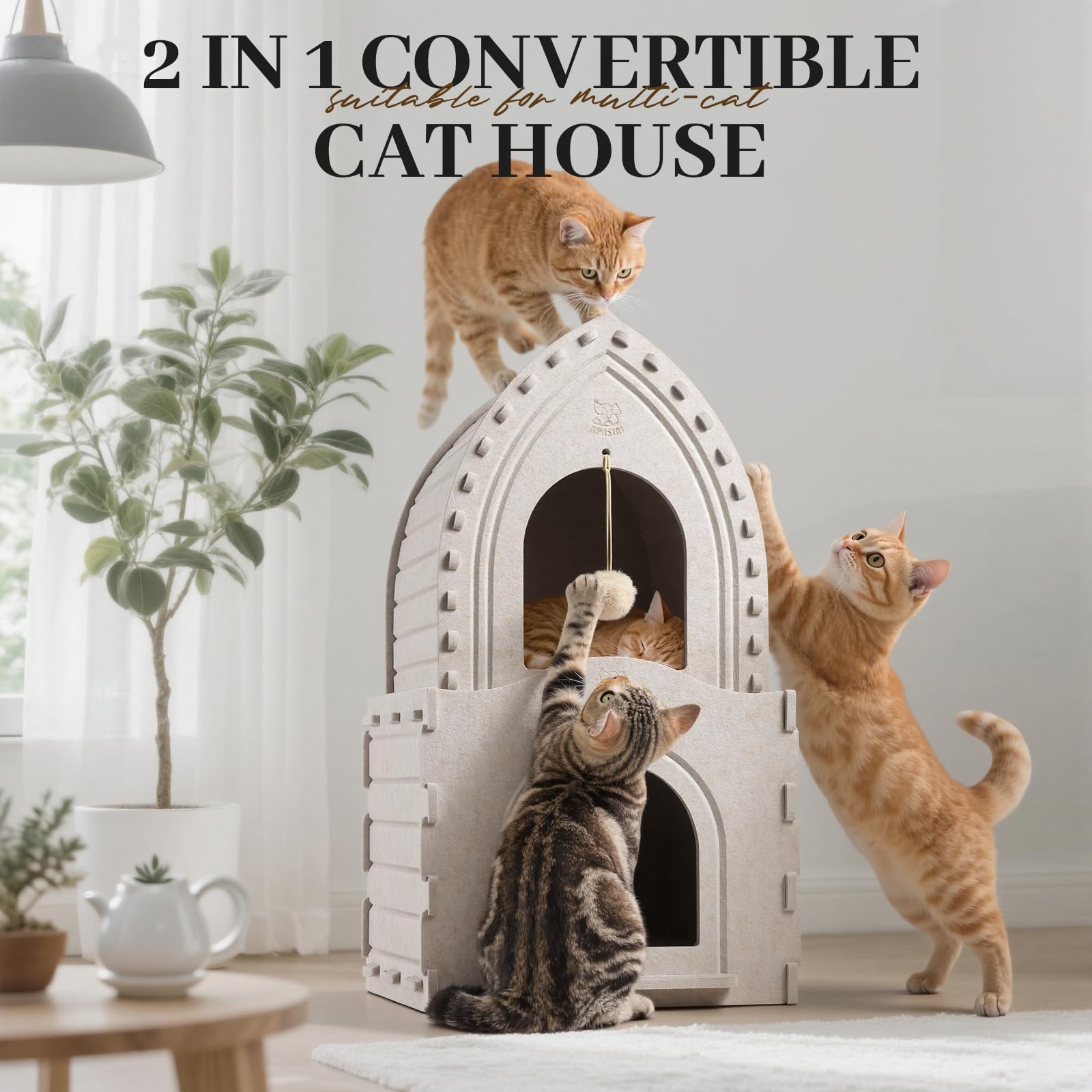 Apasiri easy-clean surface makes fur and debris removal quick after playful sessions.