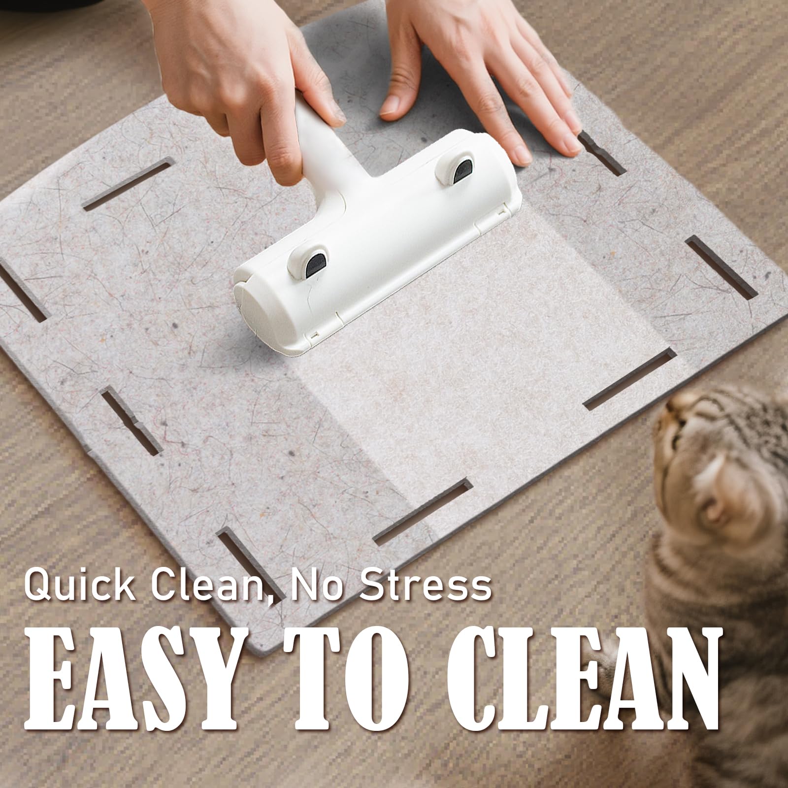 Apasiri felt cat house – raised plush edges for rubbing and marking.