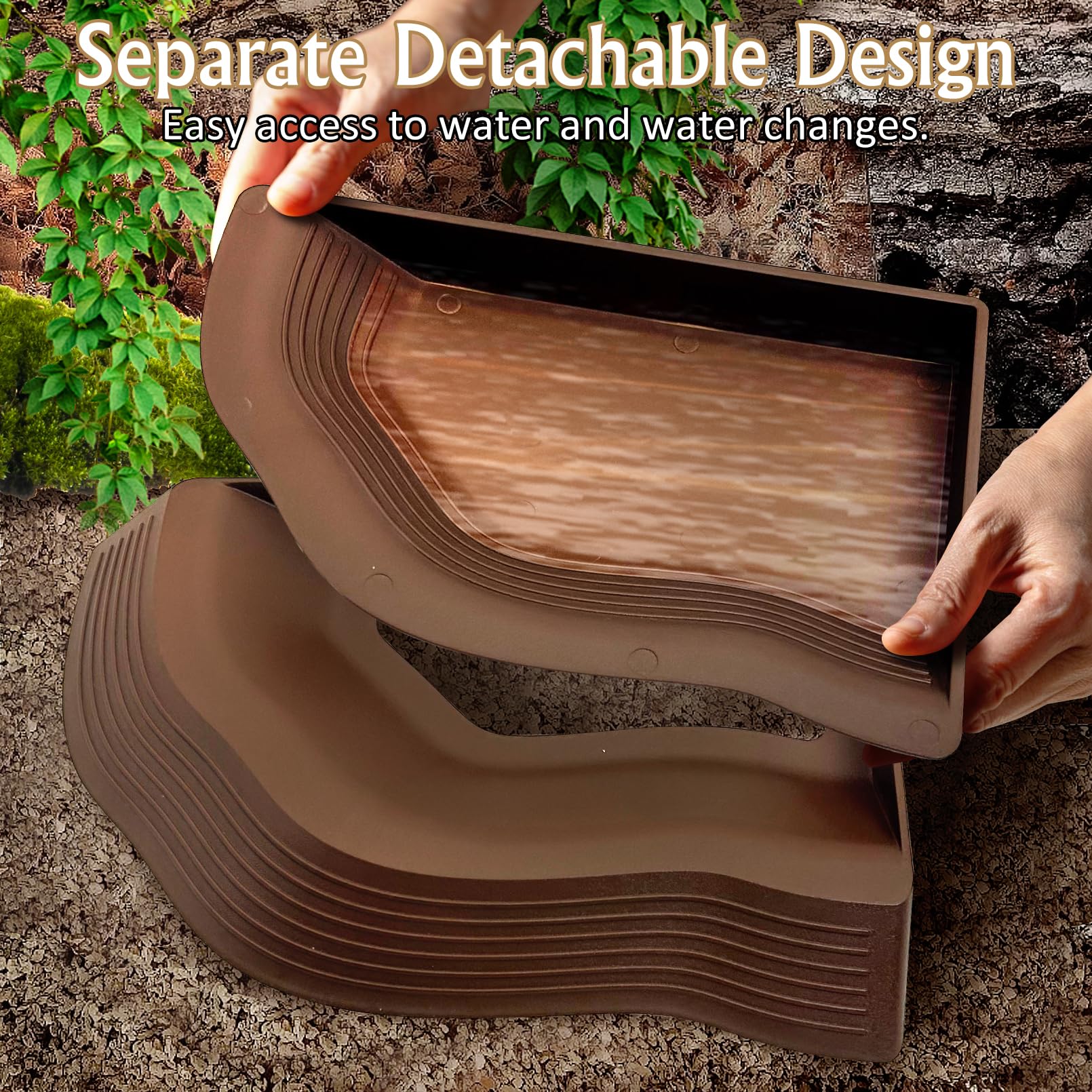 Apatal gecko habitat artificial plants add realistic decor and hiding spots.