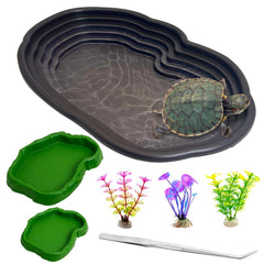 Apatal Reptile Bathing Pool 7-pcs set enabling gentle soaking for tortoises and turtles
