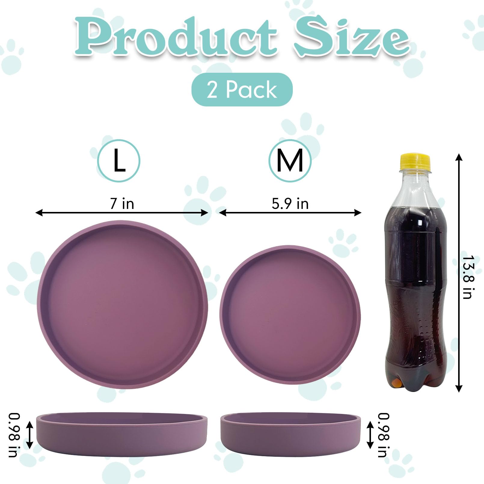 Apatal silicone bowls shallow design for easy access and whisker relief.