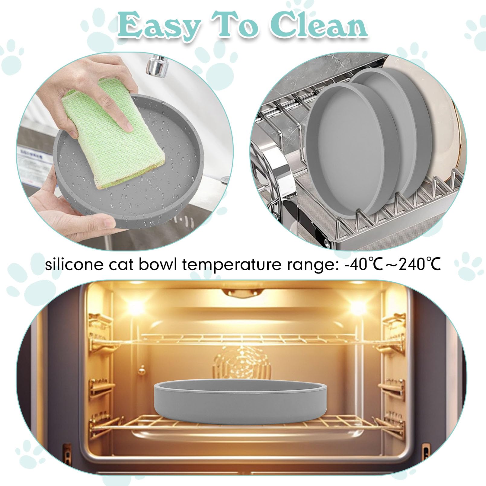 Apatal silicone bowl grey—handles heat and cold from -40°C to 240°C.