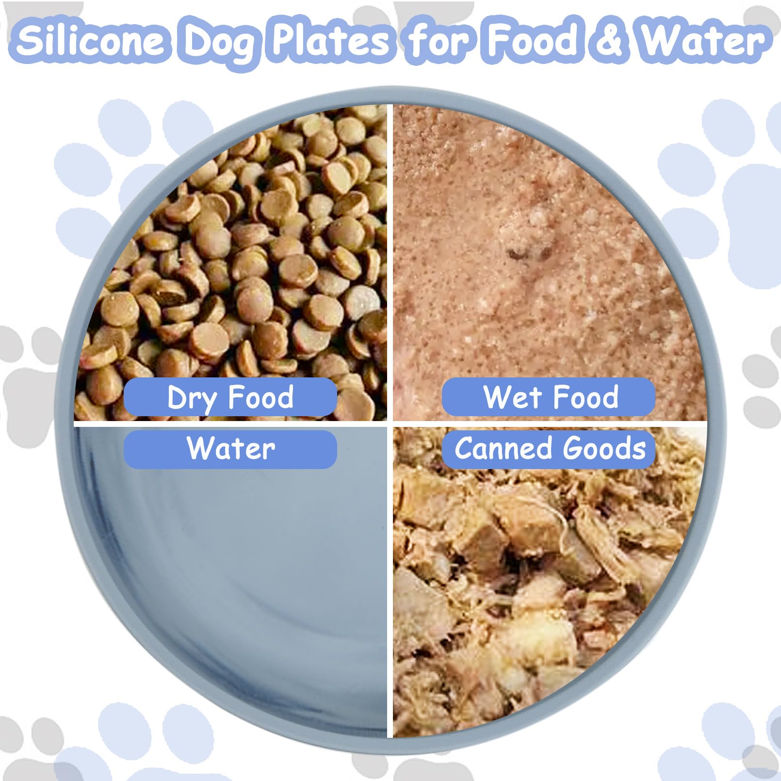Apatal temperature-safe silicone withstands heat and cold for versatile pet meals.
