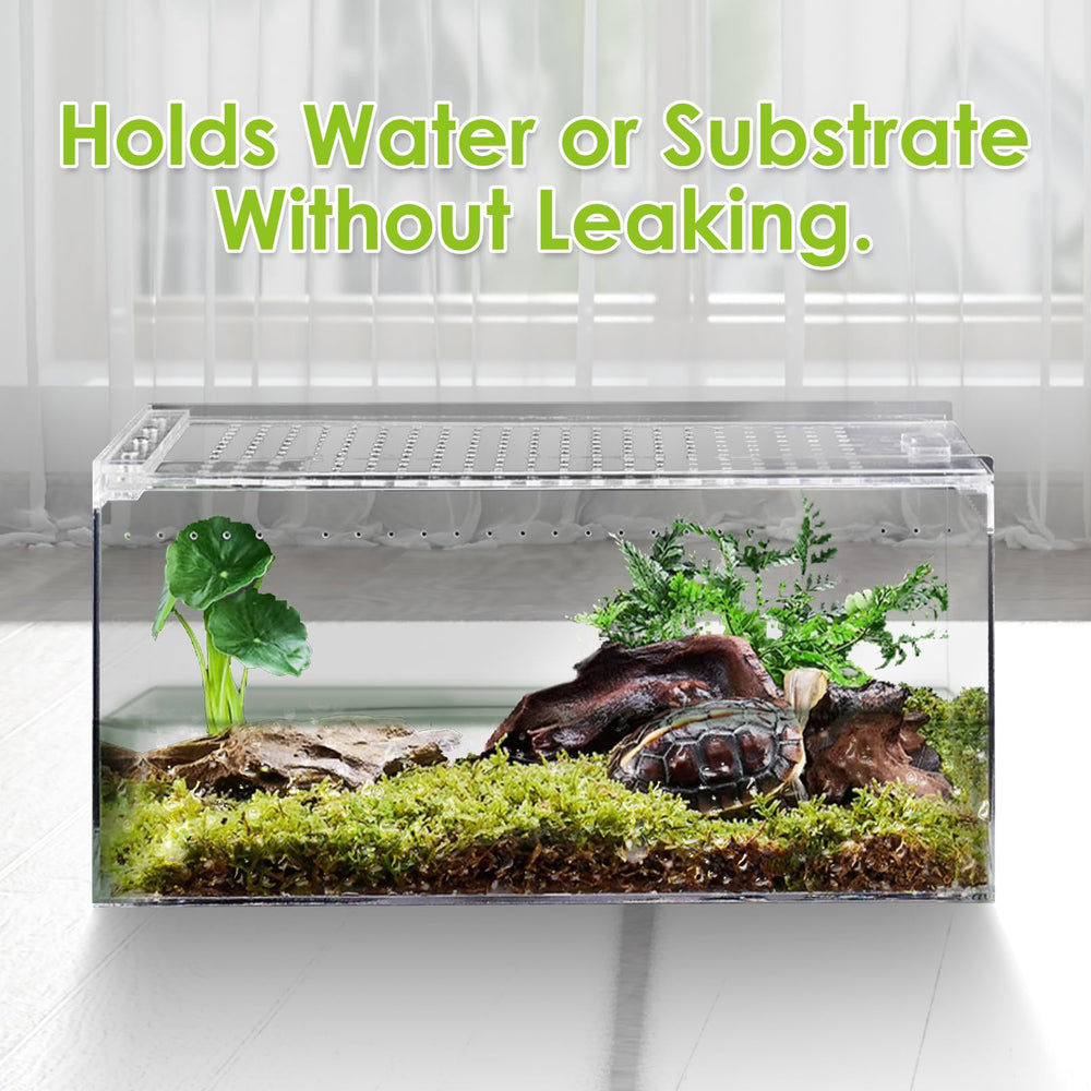 Apatal terrarium all-in-one-design ships ready-to-use without assembly.