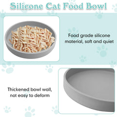Apatal two-pack 7in silicone bowls grey—great value set for pets.