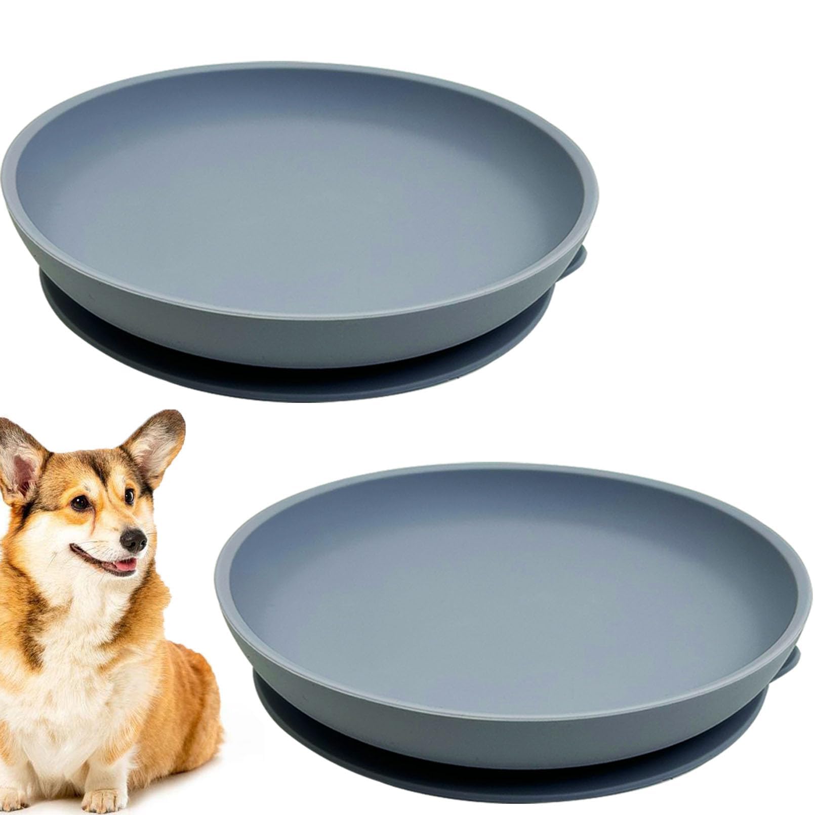 Apatal two-pack silicone dog bowls keep meals tidy with no-spill design.