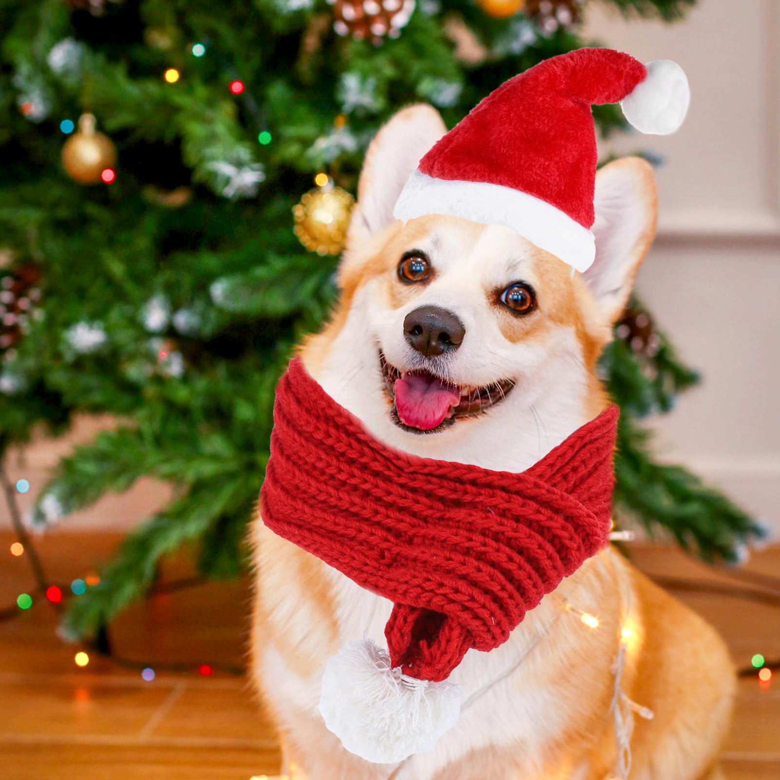 Apausvcm cat and small dog wearing set for cute holiday photos