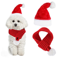 Apausvcm Christmas Cat Santa Hat close-up showing festive detail and adjustable fit.