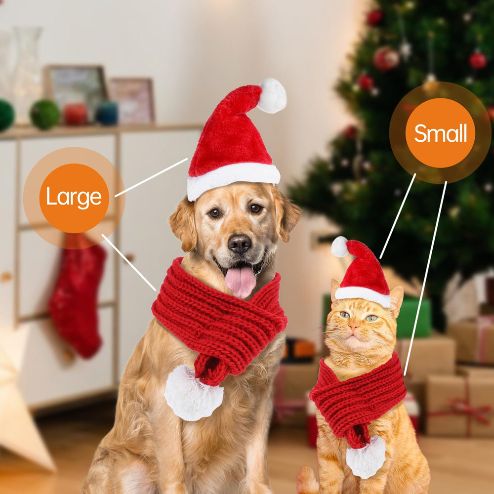Apausvcm winter neck scarf keeps small dogs warm during chilly holidays