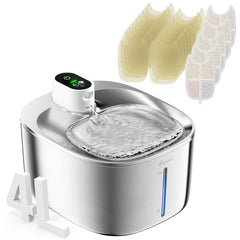APD APETDOLA wireless pet fountain stainless enables cord-free hydration anywhere.