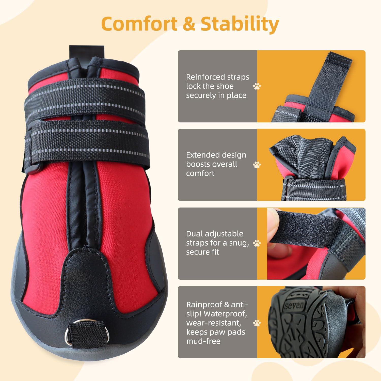 Apedret brace with reflective laces enhances night-time visibility