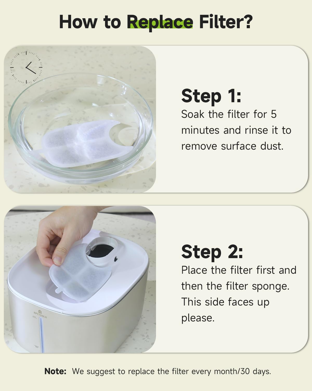 APETDOLA battery-operated cat fountain offering cordless convenience for pets.