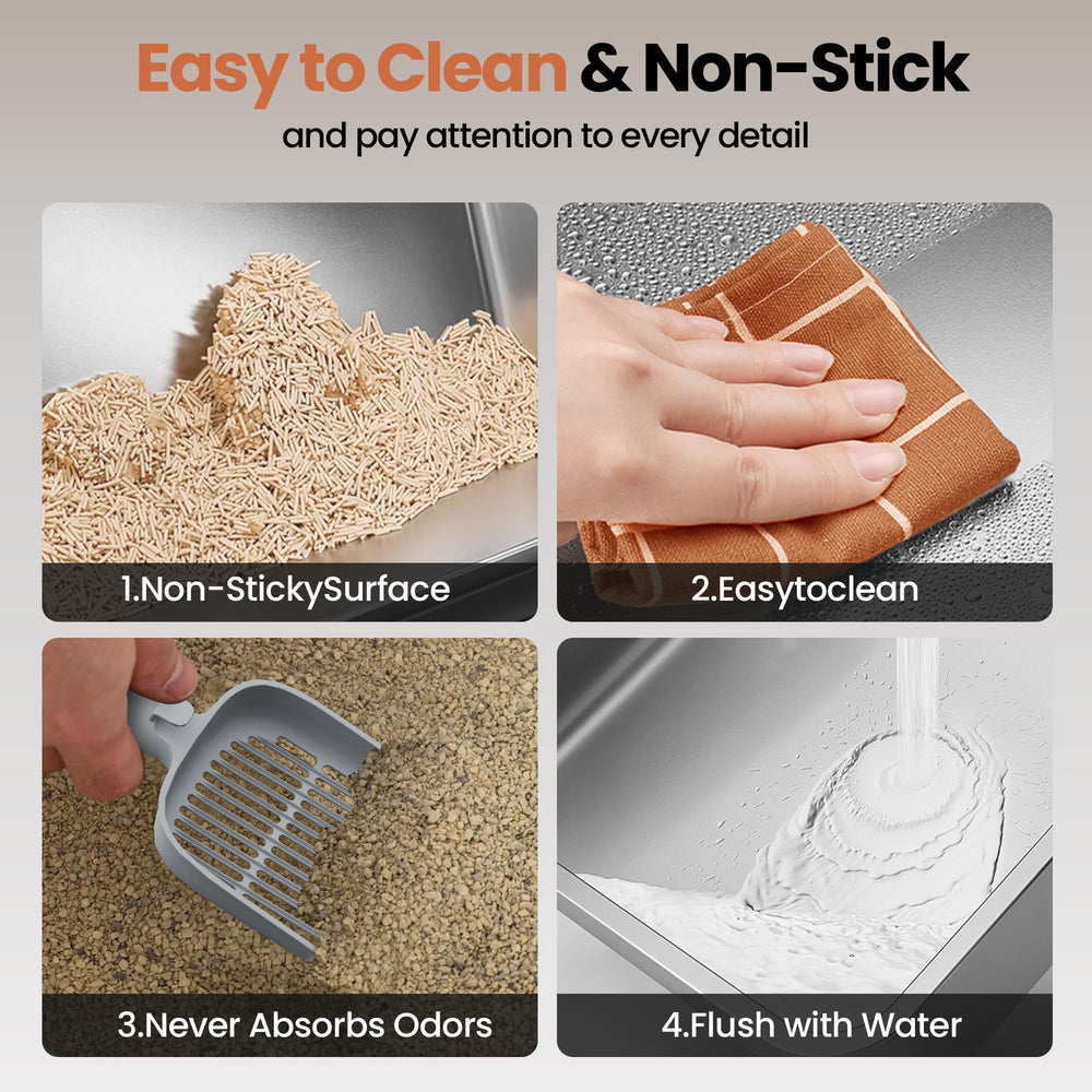 Apetkid step ramp for XXXL litter box keeps paws clean and easy entry.